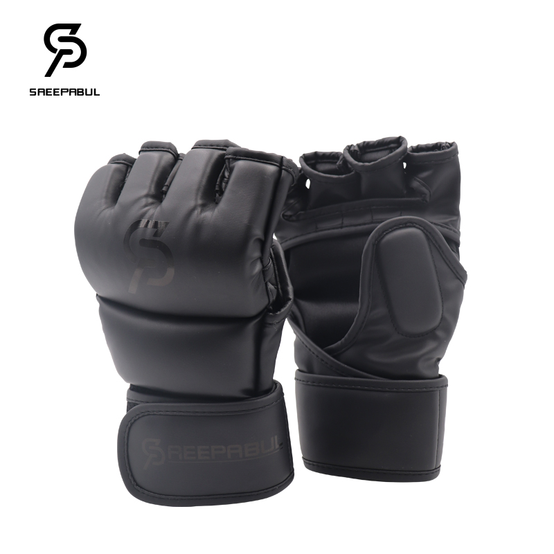 Boxing Glove Set - قفازات القتال الاحترافية MMA بنصف أصابع