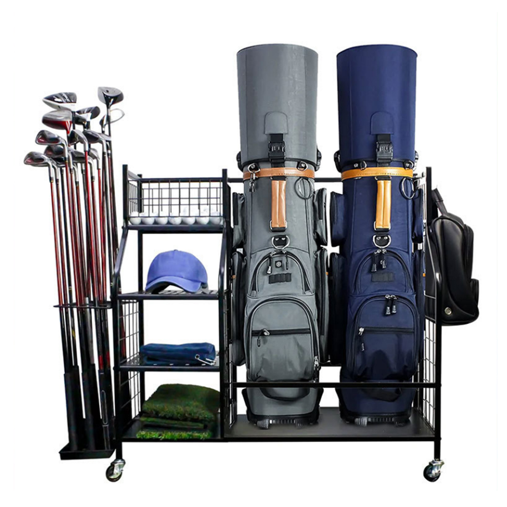 Sports Equipment Organizer Rack - رف منظم حقيبة الجولف لتخزين حقيبة