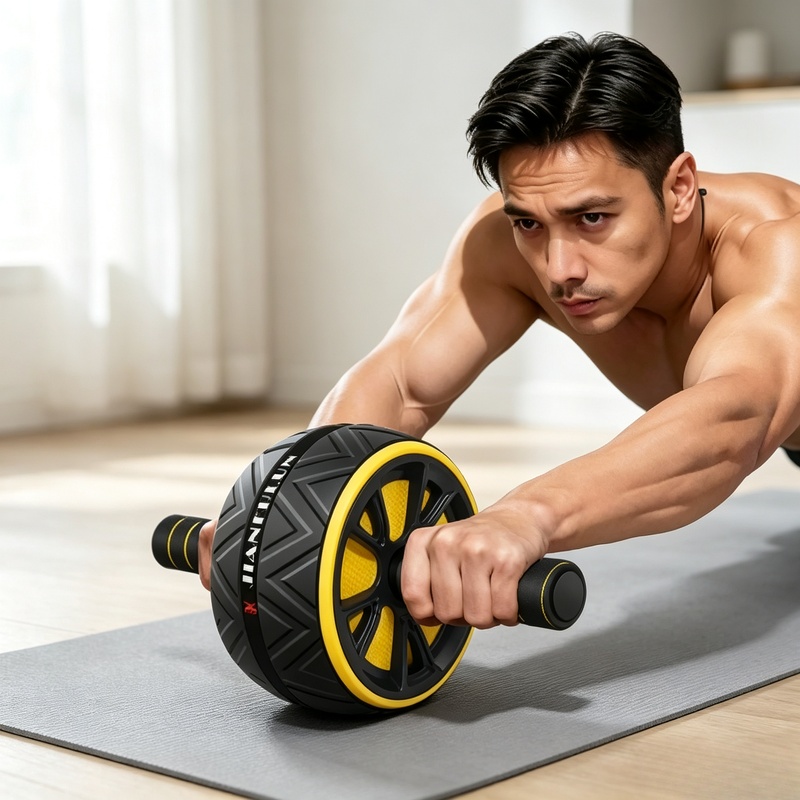 Sports Equipment At Home - عجلة تمارين البطن غير القابلة للانزلاق،
