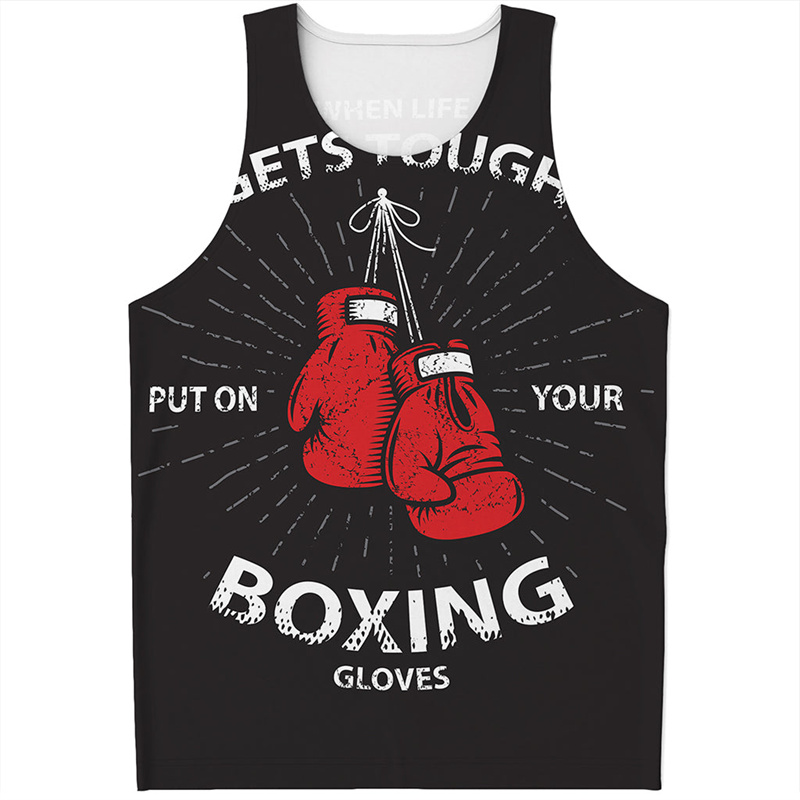 Boxing Glove Set - قفازات الملاكمة للرجال 3D مطبوعة بلا