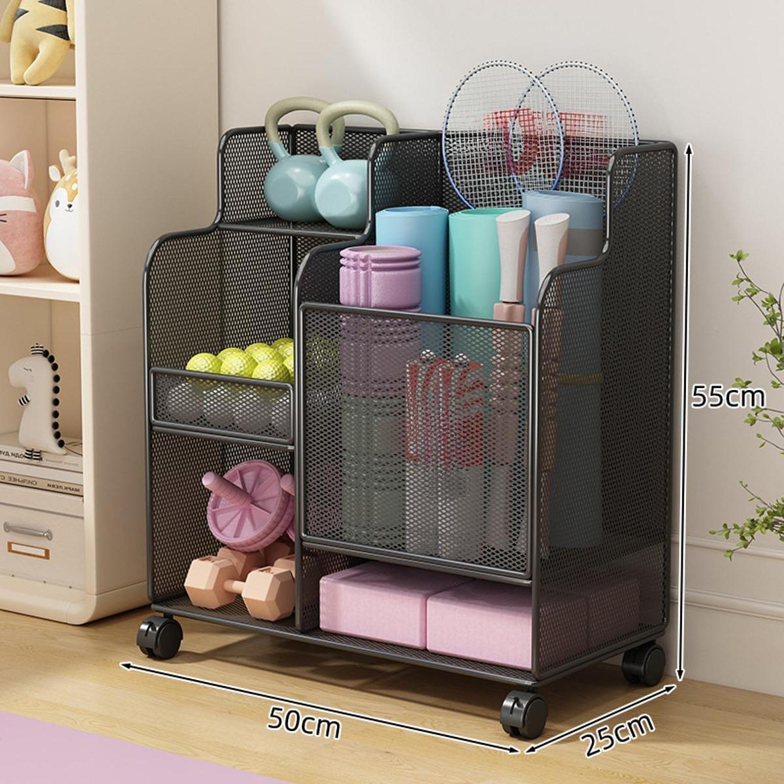 رف تخزين معدات رياضية بعجلات،  - مراجعة Sports Equipment Organizer Rack وسعره