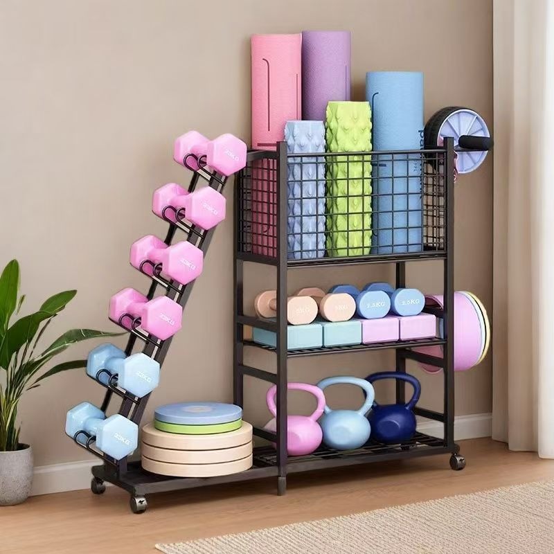 رف تخزين منزلي متنقل بعجلات لت - مراجعة Sports Equipment Organizer Rack وسعره