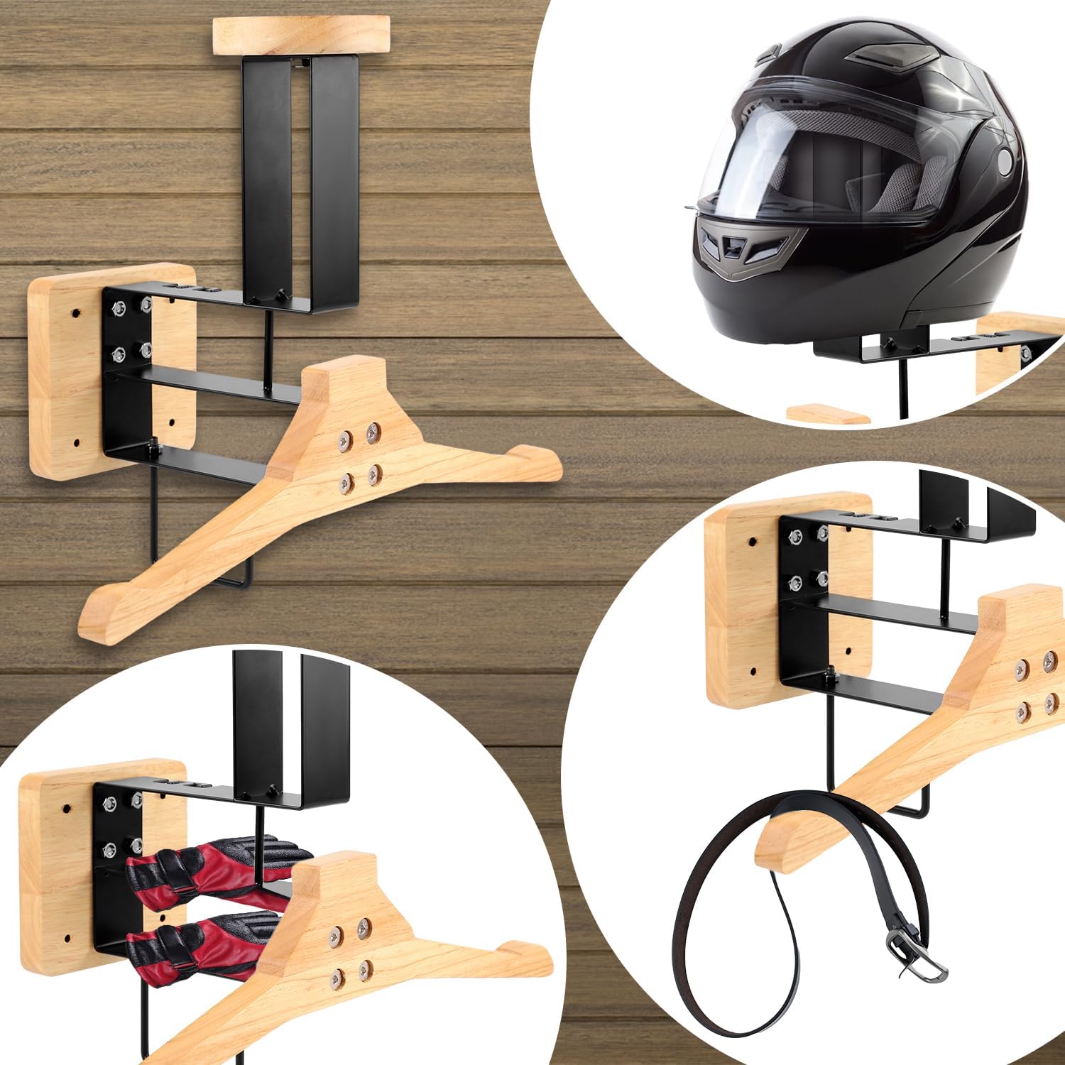 حامل خشبي لخوذة الدراجات النار - مراجعة Sports Equipment Organizer Rack وسعره