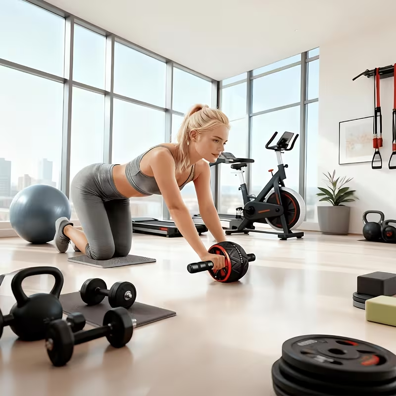 عجلة تمارين البطن وسجادة الركب - مراجعة Sports Equipment At Home وسعره