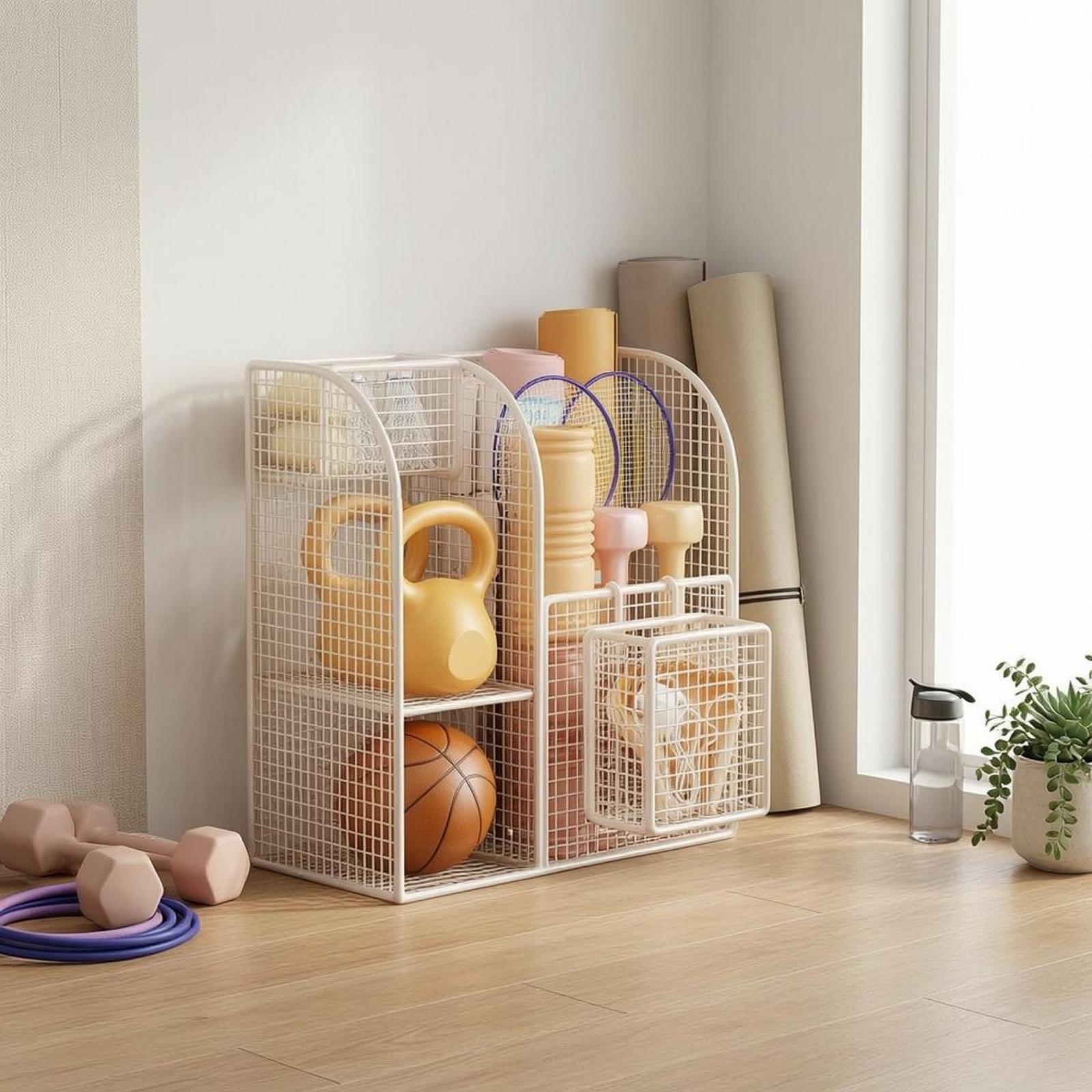 عربة تخزين معدنية متعددة الأقس - مراجعة Sports Equipment For Home وسعره
