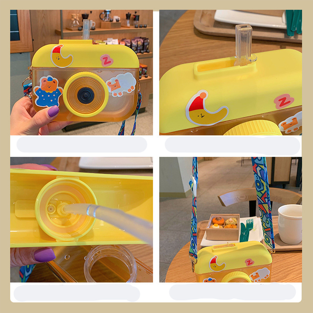 زجاجة ماء بتصميم كاميرا كرتوني - مراجعة Sports Equipment In School وسعره