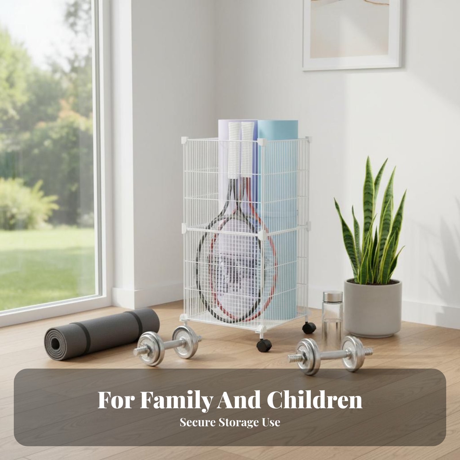 عربة تخزين معدات رياضية متينة، - مراجعة Sports Equipment Organizer Rack وسعره