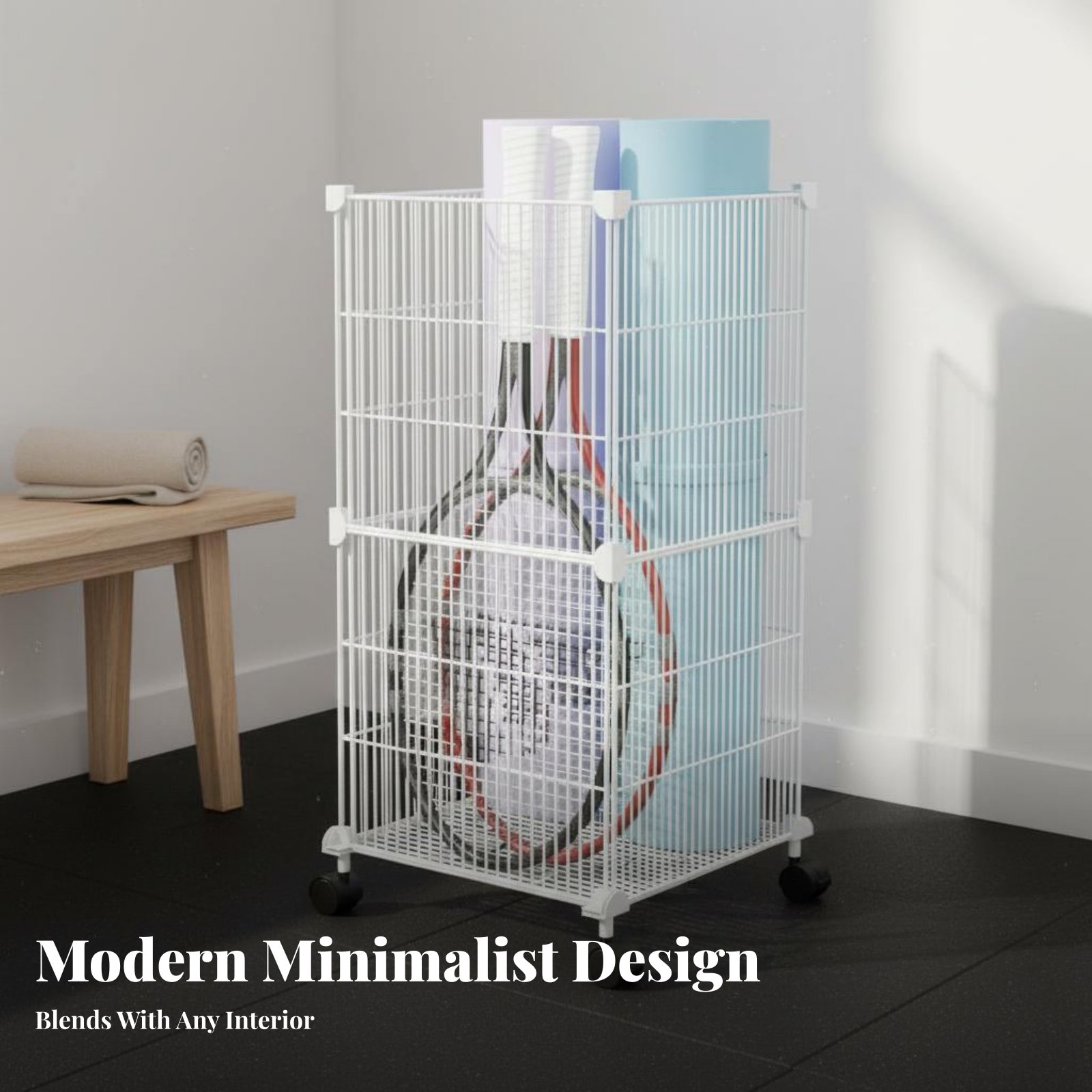 عربة تخزين معدات رياضية متينة، - مراجعة Sports Equipment Organizer Rack وسعره