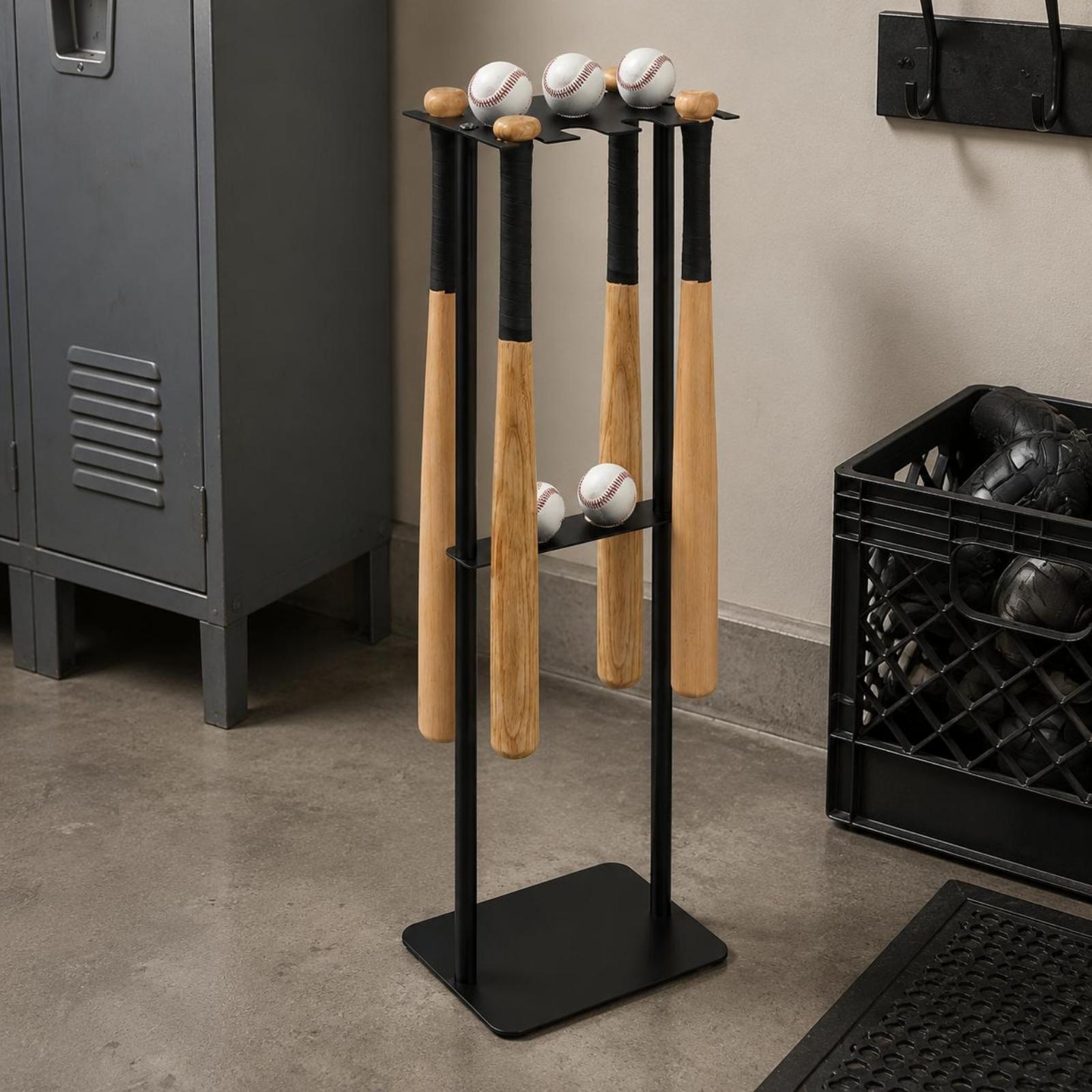 حامل مضرب بيسبول معدني، رف تخز - مراجعة Sports Equipment Bat وسعره