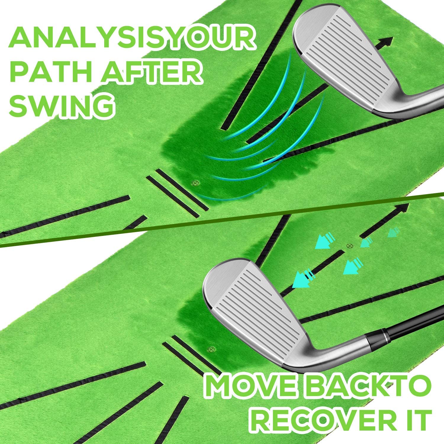 الاتجاه جولف سوينغ التدريب حصي - مراجعة Golf Putting Mat وسعره