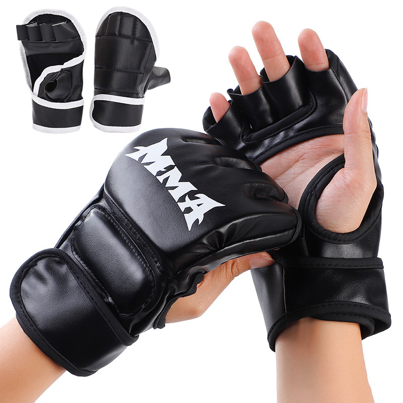 قفازات ملاكمة نصف أصابع من جلد - مراجعة Boxing Glove Set وسعره
